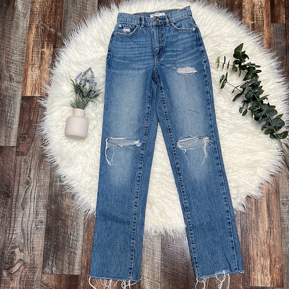 Garage Denim Mom Distressed Jeans - Picture 2 of 14